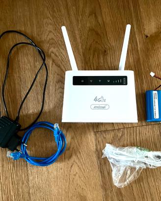 Router wireless 4G LTE sim card -corrente/batteria