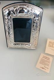 Cornice porta foto in argento battuto vintage