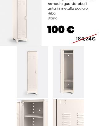 Armadi guardaroba in metallo acciaio stile neo-ind