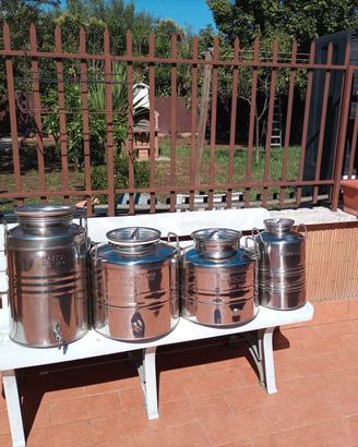 fusto in acciaio inox per olio alimentare