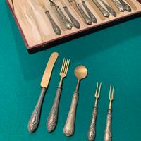 Servizio frutta/dolce antico in argento - 17 pz