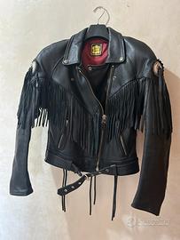 Giacca in Pelle chiodo con frange