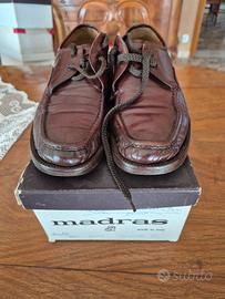 Scarpe in cuoio borgogna anni 80-90 taglia 40 e 1/