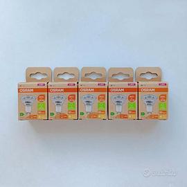5 faretti led luce calda OSRAM, 2W/360lm, classe A