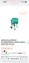 Mescolatrice impastatrice imer mix 120 plus