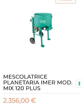 Mescolatrice impastatrice imer mix 120 plus