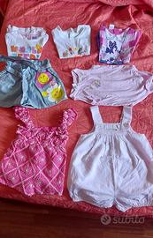 SET PAGLIACCETTI-VESTINI ESTATE BIMBA 3-6 MESI
