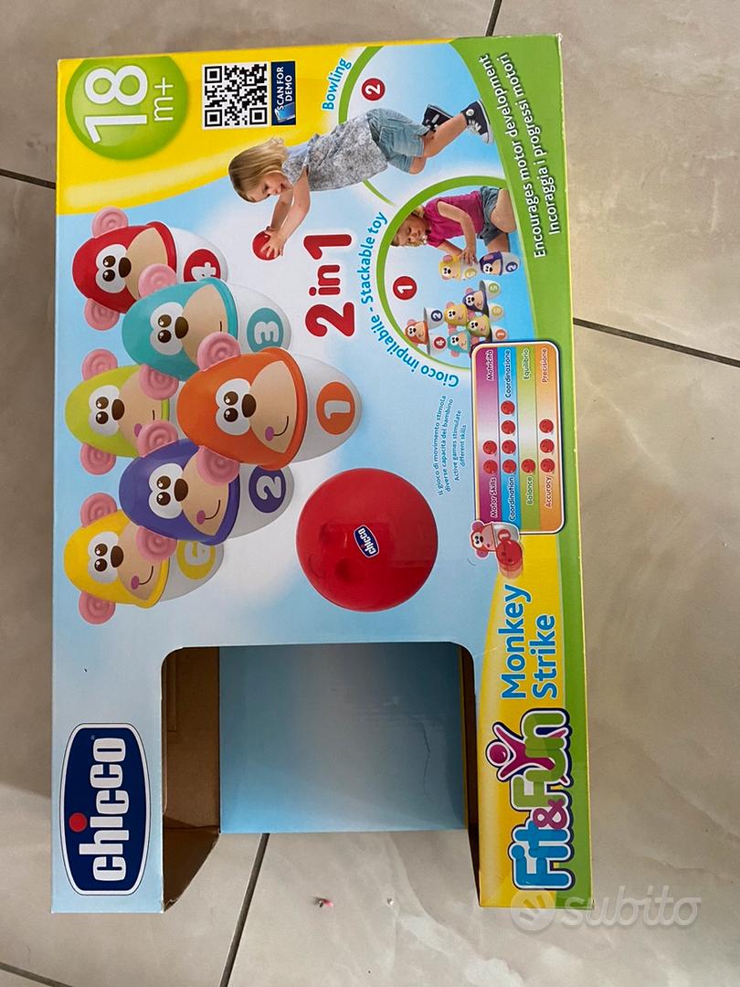 Chicco Monkey Strike 6 Birilli Bowling Bambini