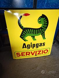 Insegna smaltata Agipgas