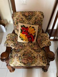 Divano + poltrona in arte povera