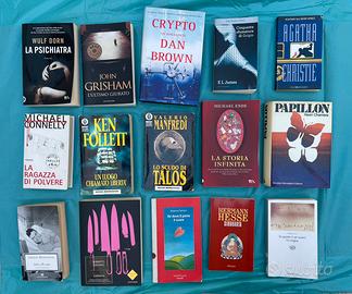 15 libri vari titoli e autori + 4 omaggio