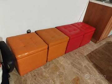PouFF contenitore con coperchio ROSSO