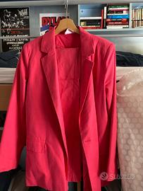 Completo lino fuxia