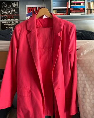 Completo lino fuxia