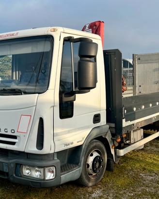 IVECO Eurocargo 75E18 cassone sponda gru