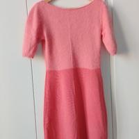 Vestito midi rosa in angora e lana Benetton