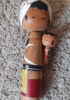 Vintage Japanese Wooden Kokeshi Doll