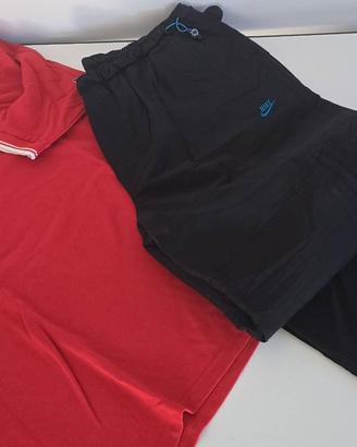 Pantalone Nike Nero + Polo Umbro Rossa XXL