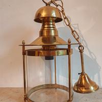 Lampada a sospensione / lanterna in ottone 