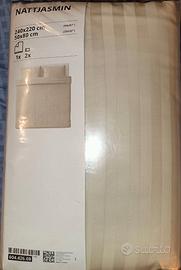 Copripiumino matrimon. in satin+federe beige Ikea
