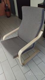 sedia Ikea con poggia piede 