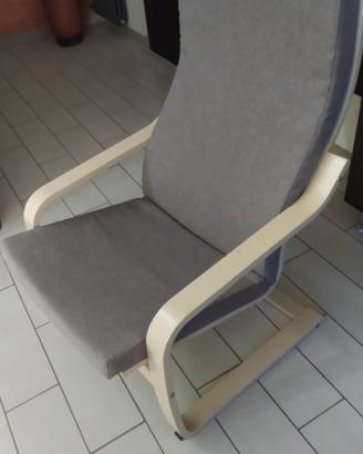 sedia Ikea con poggia piede 