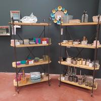 Libreria Shabby-industrial in Legno-ferro