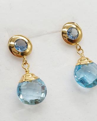 COD.1149C.25 ORECCHINI ORO GIALLO TOPAZI