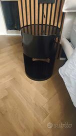 Comodino nero di design x2