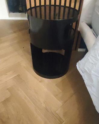 Comodino nero di design x2