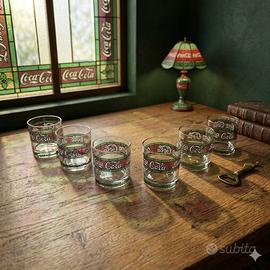 Bicchieri Coca Cola 6 Pz. stile Liberty Vintage