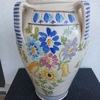 Antico Vaso Giara Anfora in Terracotta Smaltata Ma