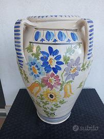 Antico Vaso Giara Anfora in Terracotta Smaltata Ma