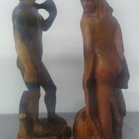 SCULTURE LEGNO D'EPOCA