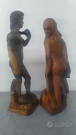 SCULTURE LEGNO D'EPOCA