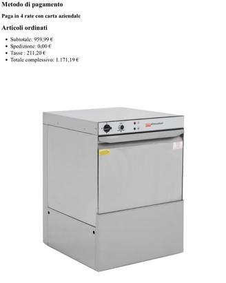 Lavastoviglie professionale 50x50 trifase