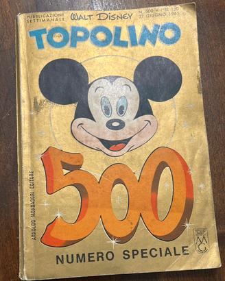 Topolino 500 Mondadori (1965) con farfalla vera