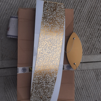 Lampadario 4 luci in foglia d'oro