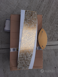 Lampadario 4 luci in foglia d'oro