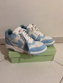 Off-white scarpe bianche e azzurre