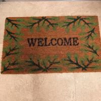 Zerbino in cocco e fiori verdi