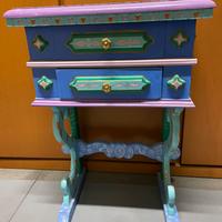 Mobiletto 2 cassetti dipinto a mano