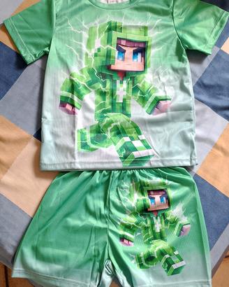 Completo t-shirt + pantaloncini LEGO style 