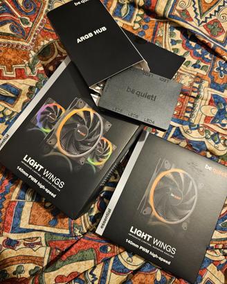 3xventole Bequiet! Light Wings 140 ARGB+controller