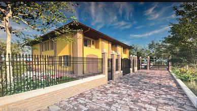 Rustico con progetto approvato per 3 ville