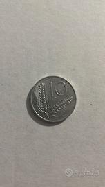 10 lire 1973 Repubbica Italiana con spighe e aratr