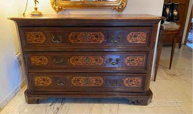 CASSETTONE INTARSIATO ACERO NOCE