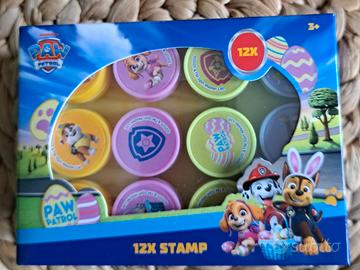 Set di 12 timbrini a tema Disney Paw Patrol Pasqua