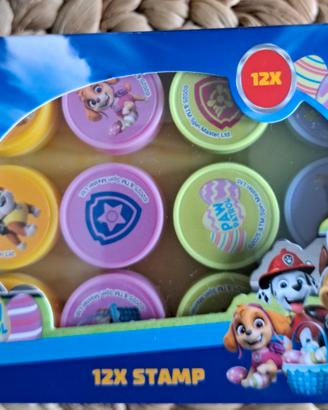 Set di 12 timbrini a tema Disney Paw Patrol Pasqua