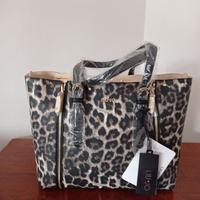 Borsa Liu Jo reversibile maculata/beige